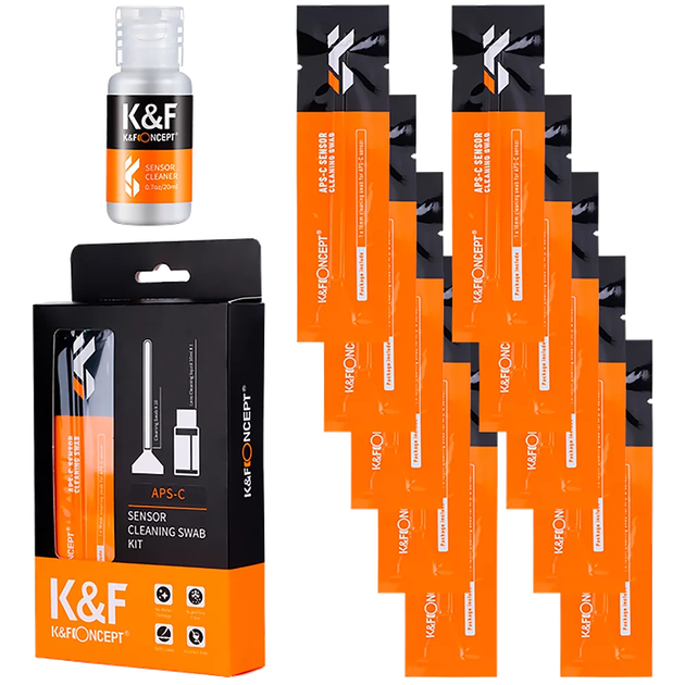 Набір для догляду за матрицею K&F Concept 16 mm APSC Sensor Cleaning Swab Kit (SKU.1616) - зображення 2