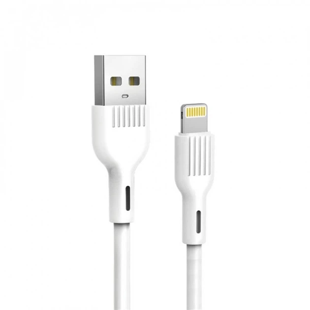 Кабель SkyDolphin S03L USB - Lightning (M/M), 1 м, White (USB-000417) - Фото 1 Кабель SkyDolphin S03L USB - Lightning (M/M), 1 м, White (USB-000417) - зображення 1