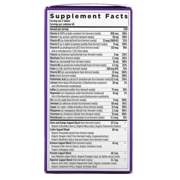 Ежедневные витамины для мужчин, Every Man Multivitamin, New Chapter, 120 таблеток (NCR-00324) - изображение 2
