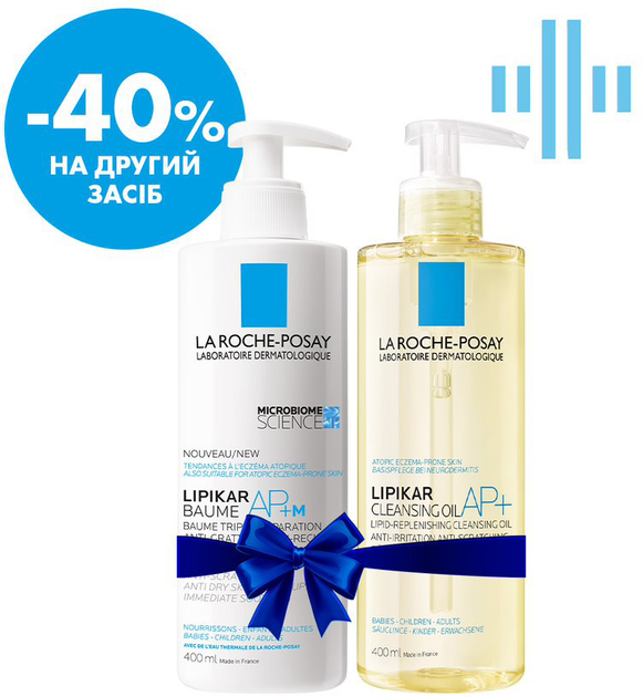 Набор La Roche-Posay Lipikar Бальзам АП+М 400 мл + Масло АП ...