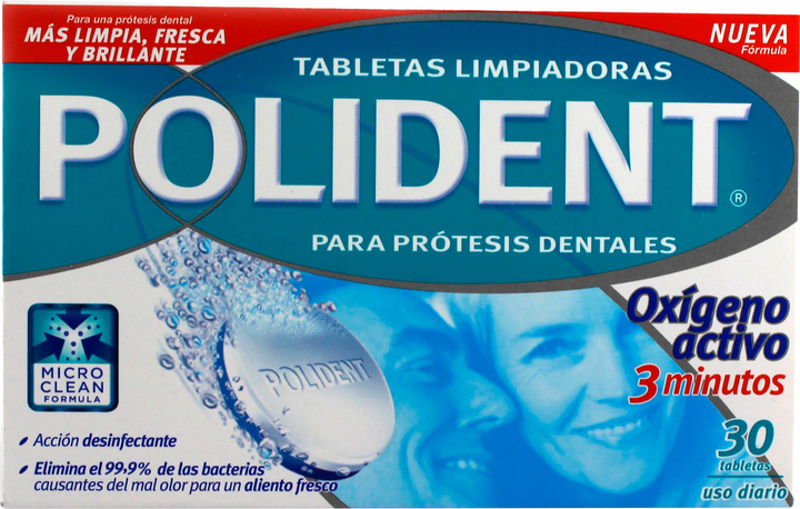 Таблетки Polident Cleaning Tablets для очищення зубних протезів 30 шт (5000198009552) - зображення 1
