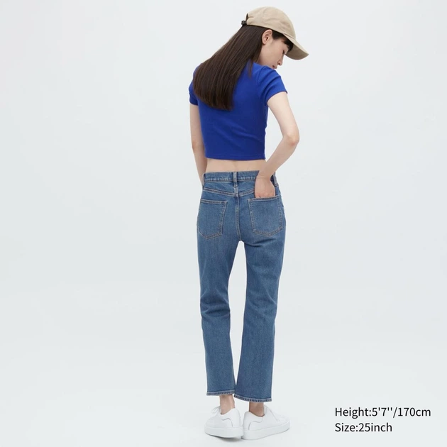 Женские расклешенные джинсы Uniqlo 1159787281 (Синий, 24) - Фото 2 Женские расклешенные джинсы Uniqlo 1159787281 (Синий, 24) - зображення 2