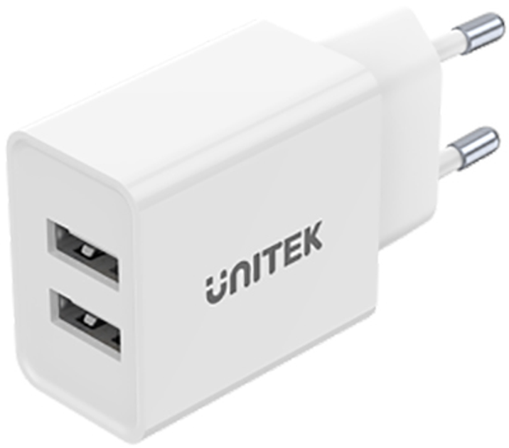 Ładowarka Unitek 2*USB-A 12 W biała (P1113A-EU) - obraz 1