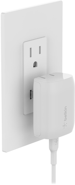 Ładowarka ścienna Belkin 20 W USB-C PD PPS, biała (WCA006VFWH) - obraz 6