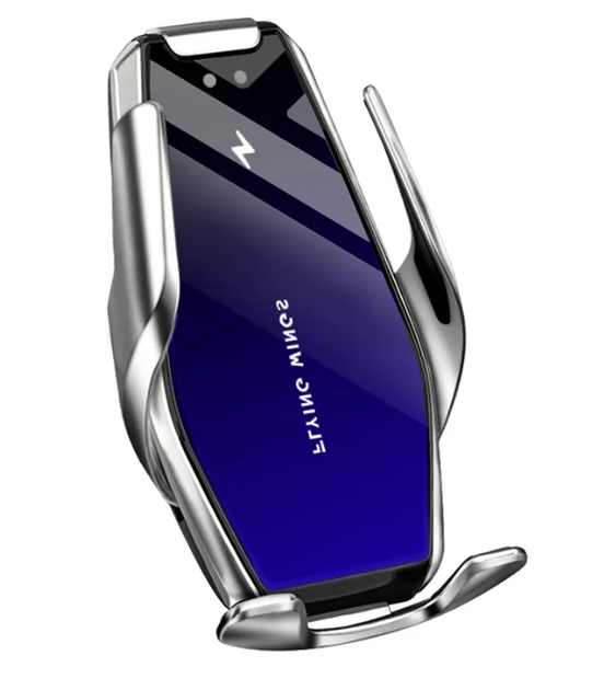 Універсальний тримач для телефону з бездротовою зарядкою UNVRSL Smart Sensor Holder S7 сріблястий (YС1138) - Фото 2 Універсальний тримач для телефону з бездротовою зарядкою UNVRSL Smart Sensor Holder S7 сріблястий (YС1138) - зображення 2