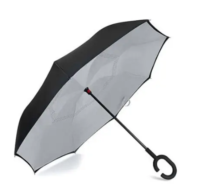 Ветрозащитный зонт Up-Brella (Зонт обратного сложения), серая от ...