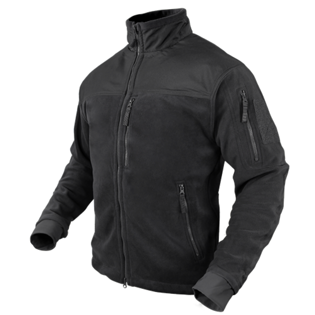 Тактична флісова куртка Condor ALPHA Mirco Fleece Jacket 601 X-Large, Чорний - зображення 1