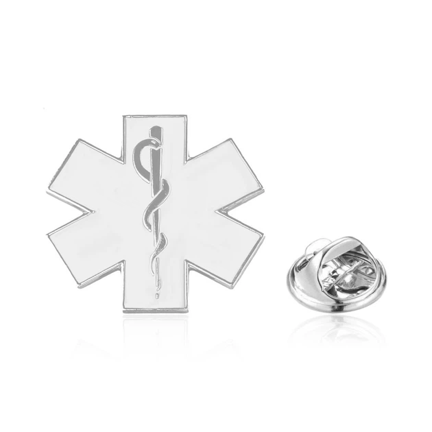 Значок медику BROCHE брошь бижутерия Звезда жизни белый BRGV113607 - Фото 1 Значок медику BROCHE брошь бижутерия Звезда жизни белый BRGV113607 - изображение 1