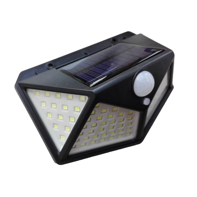 Вуличний настінний ліхтар Solar 100LED/CL-100 чорний з датчиком руху - зображення 4