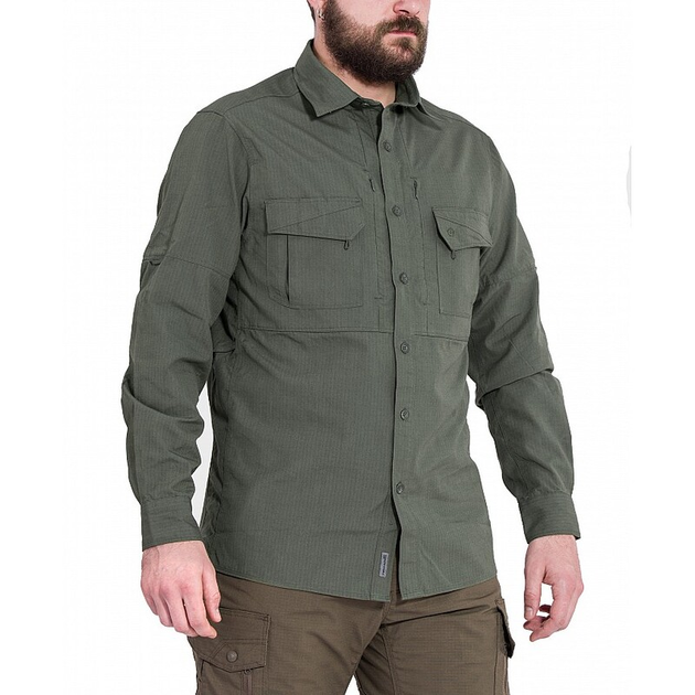 Тактическая рубашка Pentagon Plato Shirt K02019 X-Large, Camo Green (Сіро-Зелений) - изображение 2