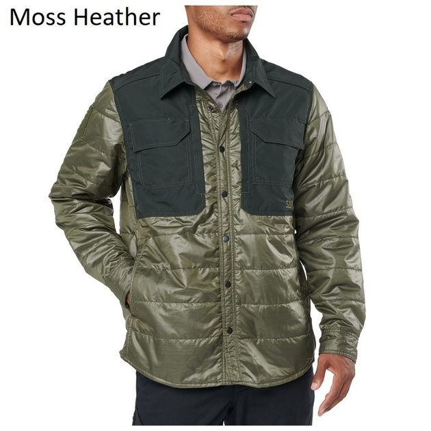 Утепленная тактическая рубашка 5.11 PENINSULA INSULATOR SHIRT JACKET 72123 X-Large, Moss Heather - изображение 1