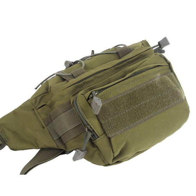 Тактическая сумка на пояс с липучкой под шеврон A29, Олива - изображение 1