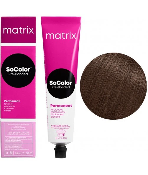 Стойкая крем-краска Matrix Socolor beauty 4MV Шатен мокко перламутровый 90 мл - изображение 2