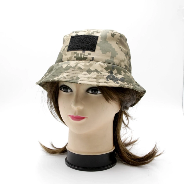 Панама милитари военная камуфляжная летняя, мужская/женская панама зеленая пиксельная на лето - изображение 1