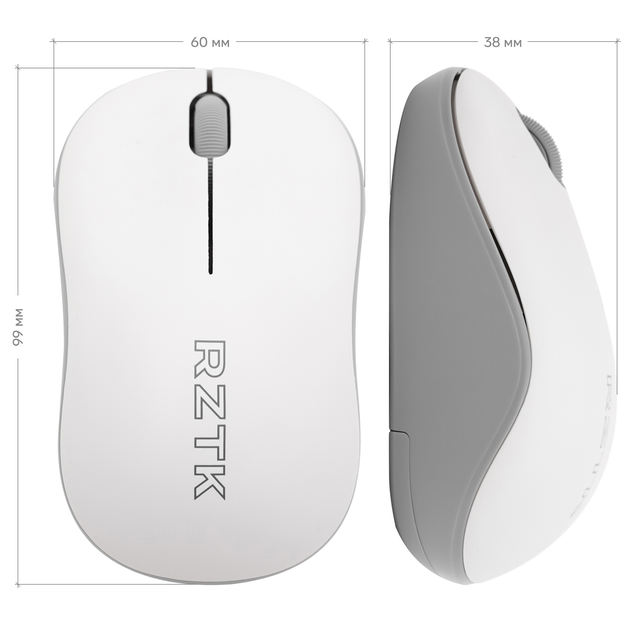 Миша RZTK Mouse Lite Wireless White - зображення 10
