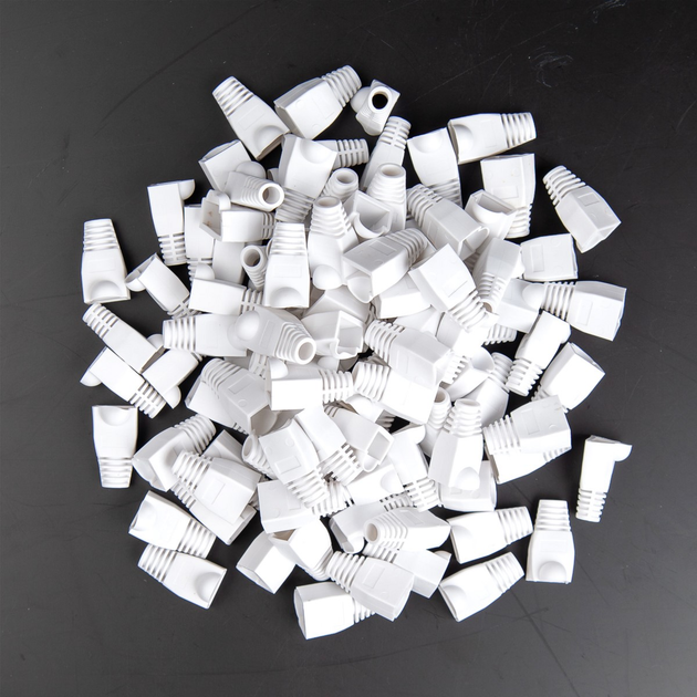 Кришка конектора Unitek RJ 45, 6 мм, 100 шт Біла (OT157WH) - зображення 5