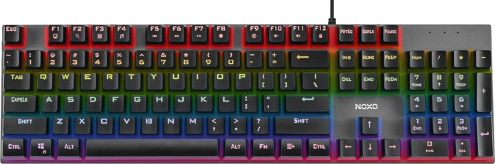 Клавиатура Noxo Retaliation Mechanical gaming keyboard, Blue switches, Black (4770070882085) - изображение 1