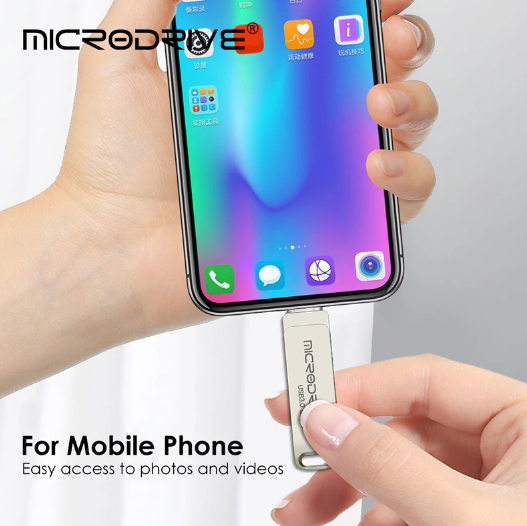USB Флешка 2в1 MicroDrive 64GB Type-C USB 3.0 для телефона и компьютера Silver - изображение 5