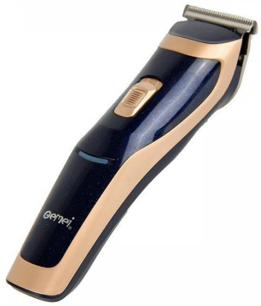 Беспроводная машинка для стрижки волос аккумуляторная Gemei GM-6005 Blue - изображение 1