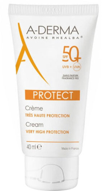 Krem przeciwsłoneczny A-Derma Protect Fragance Free Cream SPF50 + 40 ml (3282770202120) - obraz 1