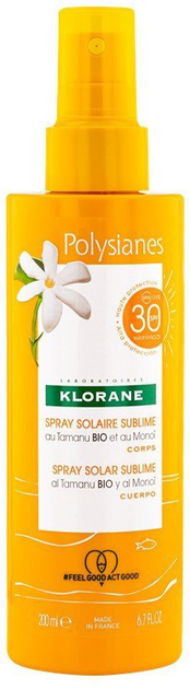 Сонцезахисний спрей Klorane Polysianes Solar Spray Sublime SPF30 200 мл (3282770206517) - зображення 1