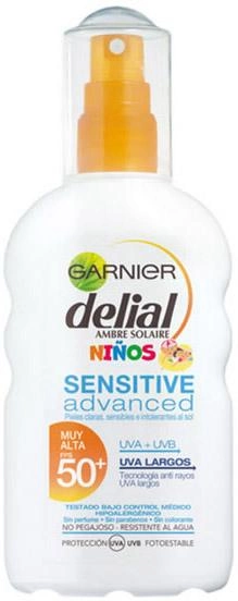 Spray do opalania Garnier Delial Kids Sensitive Spray SPF50 200 ml (3600541728707) - obraz 1