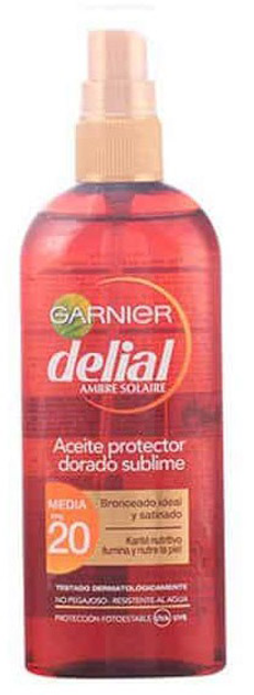 Сонцезахисна олія Garnier Delial Aceite Protector Dorado Sublime SPF20 Spray 150 мл (3600542452533) - зображення 1