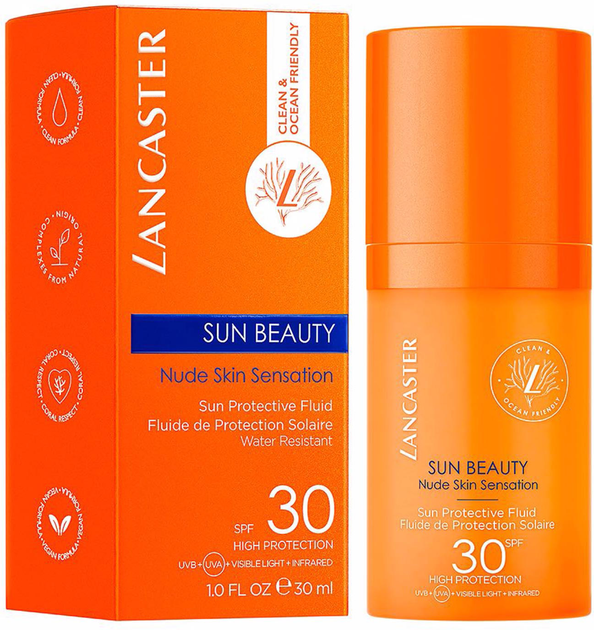 Fluid do opalenia Lancaster Sun Beauty Fluido Facial Protector SPF30 30 ml (3616302022519) - obraz 1
