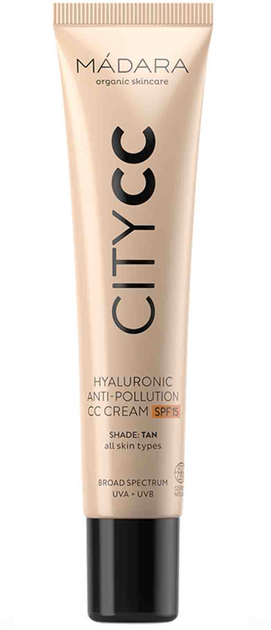 СС-крем Madara City CC Anti-Polucion Hyaluronic SPF15 Tan 40 мл (4752223010231) - зображення 1