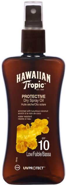 Суха олія для засмаги Hawaiian Tropic Protective Dry Spray Oil SPF10 Low 200 мл (5099821009984) - зображення 1