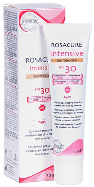 Ochronna emulsja Synchroline Rosacure Intensive Protective Emulsion Light SPF30 30 ml (8023628900943) - obraz 1