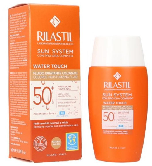 Сонцезахисний крем Rilastil Sun System Water Touch Colour SPF50+ 50 мл (8055510240615) - зображення 1