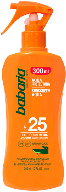 Сонцезахисний крем Babaria Sunscreen Protective Water SPF25 300 мл (8410412000734) - зображення 1