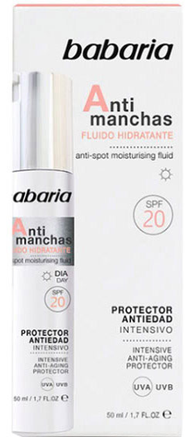 Зволожувальний флюїд для обличчя Babaria Anti-Dark Spot Moisturising Fluid SPF20 50 мл (8410412100151) - зображення 1