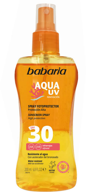 Сонцезахисний спрей Babaria Sun Sunscreen Biphasic SPF30 Spray 200 мл (8410412490238) - зображення 1