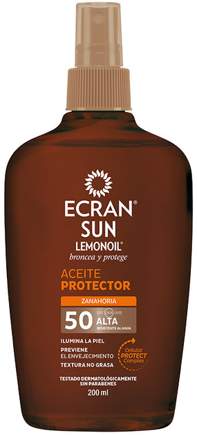 Сонцезахисна олія Ecran Sun Lemonoil Oil Spray SPF50 200 мл (8411135480674) - зображення 1