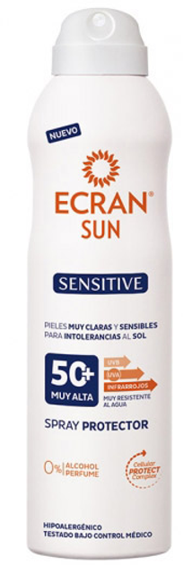 Rozpylać przeciwsłoneczny Ecran Sun Lemonoil Sensitive Protective Spray SPF50 250 ml (8411135482197) - obraz 1