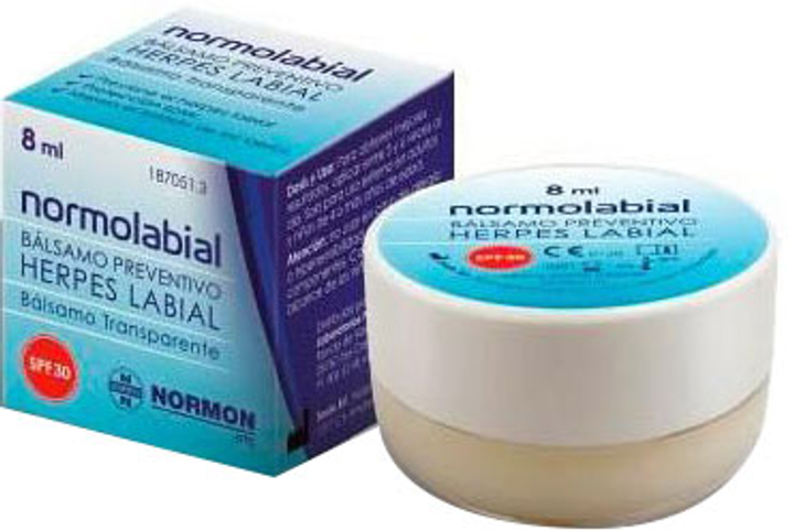 Balsam do ust Normon Normolabial Balsamo Herpes Labial SPF30 Tarro 8 ml (8435232340198) - obraz 1