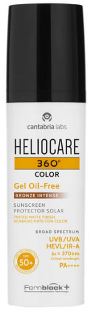 Żel przeciwsłoneczny na bazie wody Heliocare 360 gel Oil Free Bronze Intense SPF50+ 50 ml (8470001921994) - obraz 1