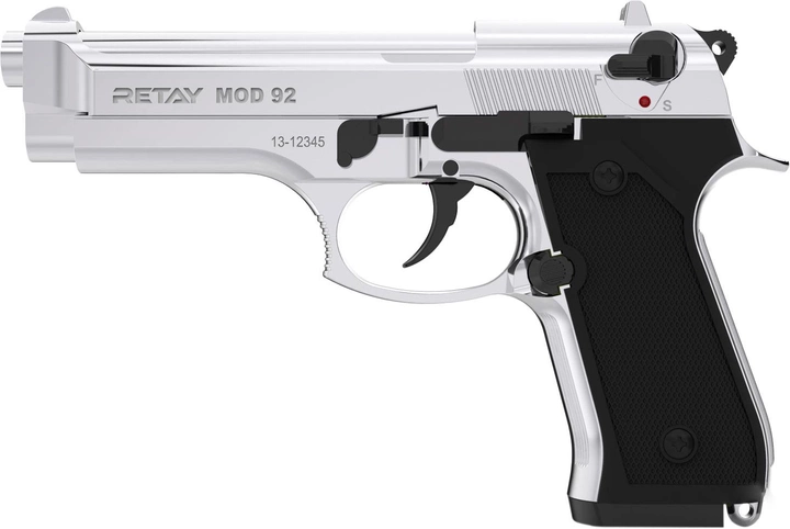 Стартовий пістолет Retay MOD 92 9 мм Nickel (11950322) ($IS219632) - Уцінка - зображення 1