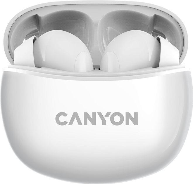 Słuchawki bezprzewodowe Canyon TWS-5 Białe(CNS-TWS5W) - obraz 1
