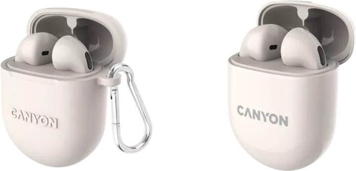 Бездротові навушники Canyon TWS-6 Beige (CNS-TWS6BE) - зображення 3