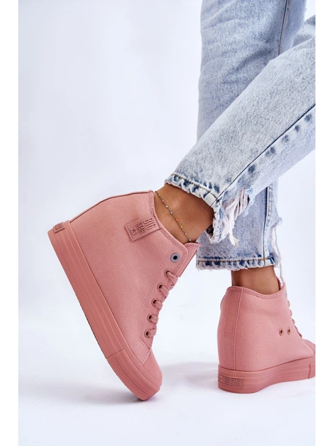 Sneakersy damskie na koturnie Big Star LL274036 38 Różowe (5900714605834) - obraz 5