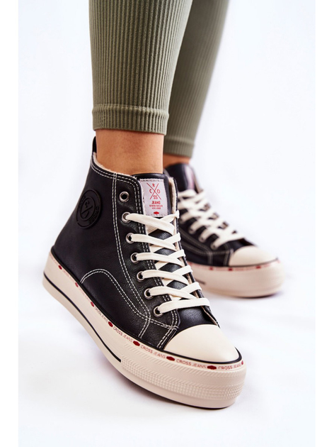 Damskie trampki wysokie Cross Jeans KK2R4042C 36 Czarne (8697319351477) - obraz 5