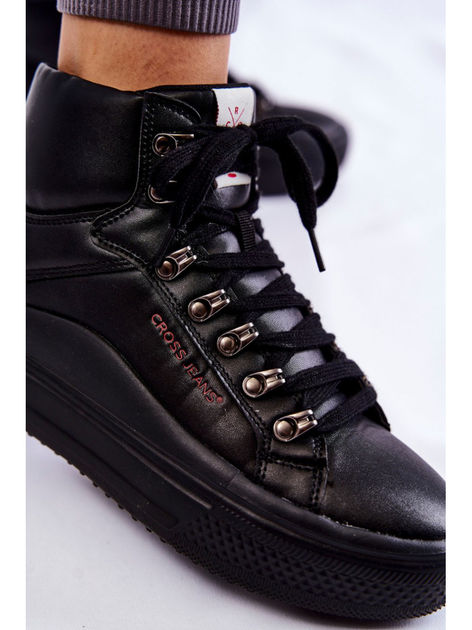 Damskie trampki wysokie Cross Jeans KK2R4029C 37 Czarne (8697319352269) - obraz 7