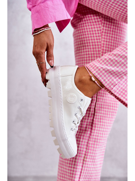 Sneakersy damskie do kostki Big Star KK274045 36 Białe (5900714533137) - obraz 4