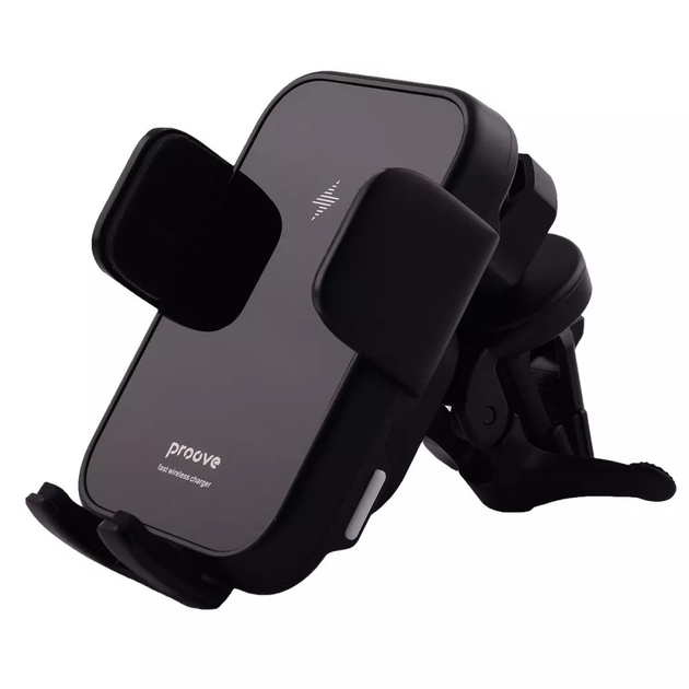 Автодержатель с беспроводной зарядкой Proove Triple Сlamp 15W 4.0-6.9" black - изображение 3
