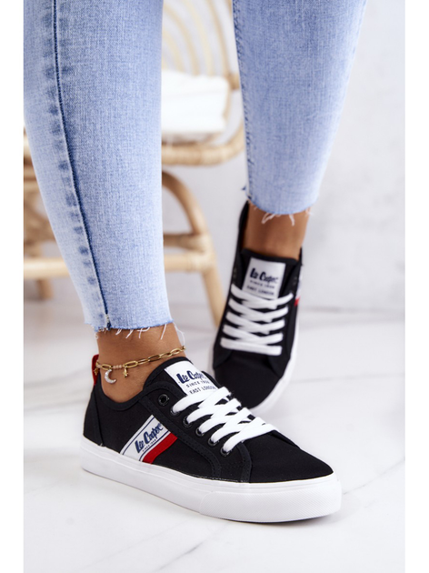 Жіночі кеди низькі Lee Cooper LCW-22-31-0832L 41 Чорні (5904292104369) - зображення 4