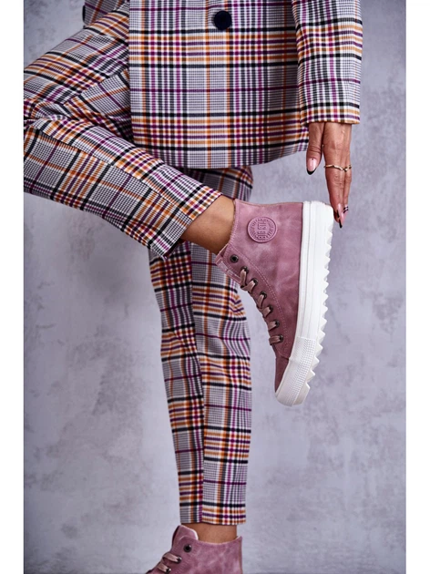 Tenisówki damskie wysokie Big Star EE274113 40 Różowe (5900714132477) - obraz 4