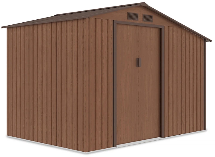 Садовий сарай із навісом для інструментів MADISON 9x6 Walnut 278x191 cm 003999 - зображення 6